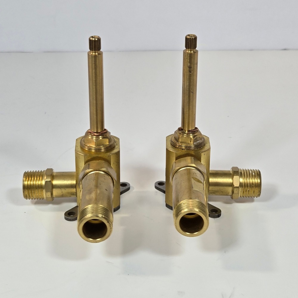 Brass Widespread Faucet Valve Body Rough-In Set of 2 Plumbing Replacement Parts